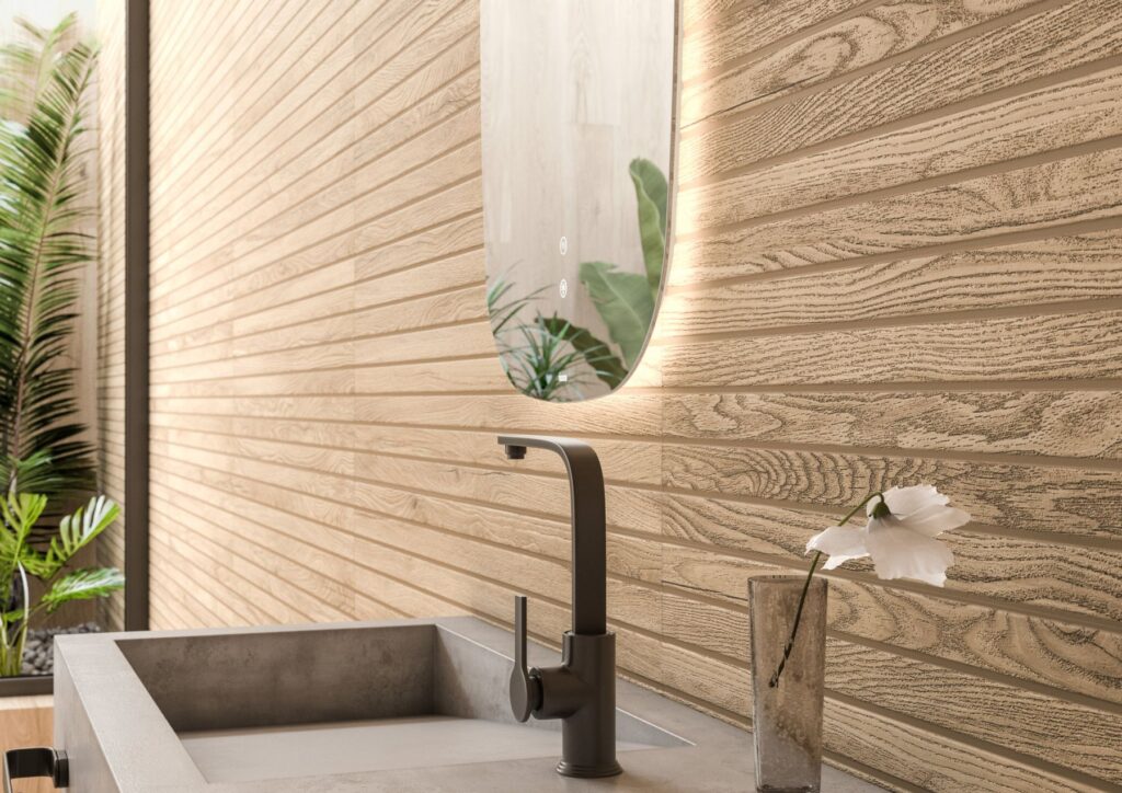 SEASON CARAMEL WOOD EFFECT CERAMIC WOOD SLAT TILES FOR WALLS