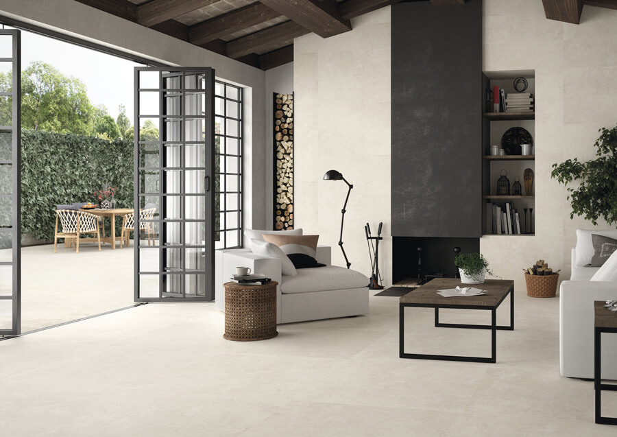 Metro Bone 900x900 cement effect porcelain tile