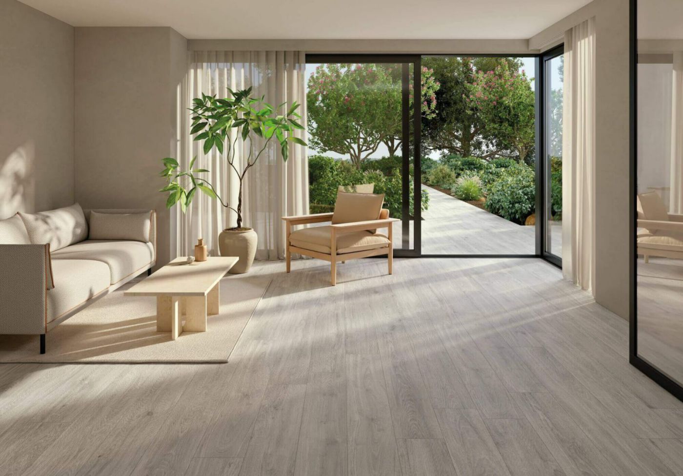 SERENITY WOOD PLANK PORCELAIN TILE ASH