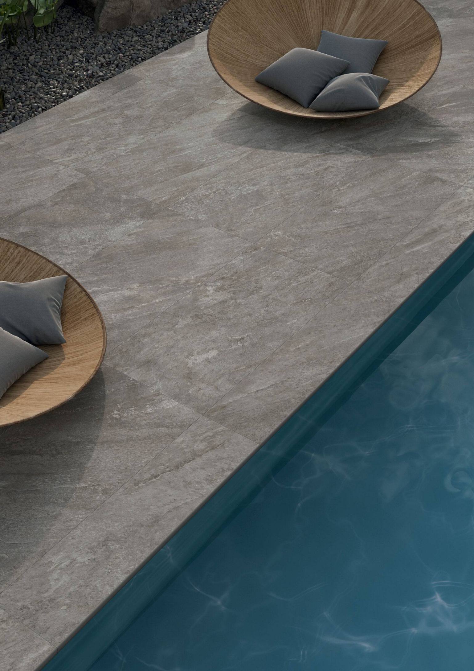 Alpine Scorch quartz effect porcelain tile pool scaled