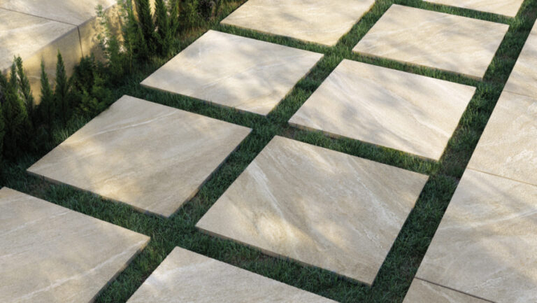 The best tiles for outdoors 3 QUAY XL BISCUIT 1M X 1M 2CM PATIO PAVER e1683296296374
