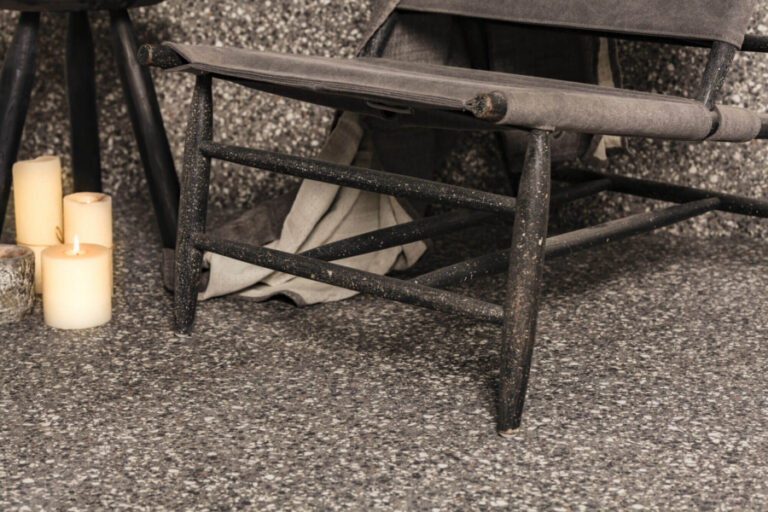 Choosing flooring terrazzo style in porcelain 1 Flooring terrazzo black and white porcelain tile