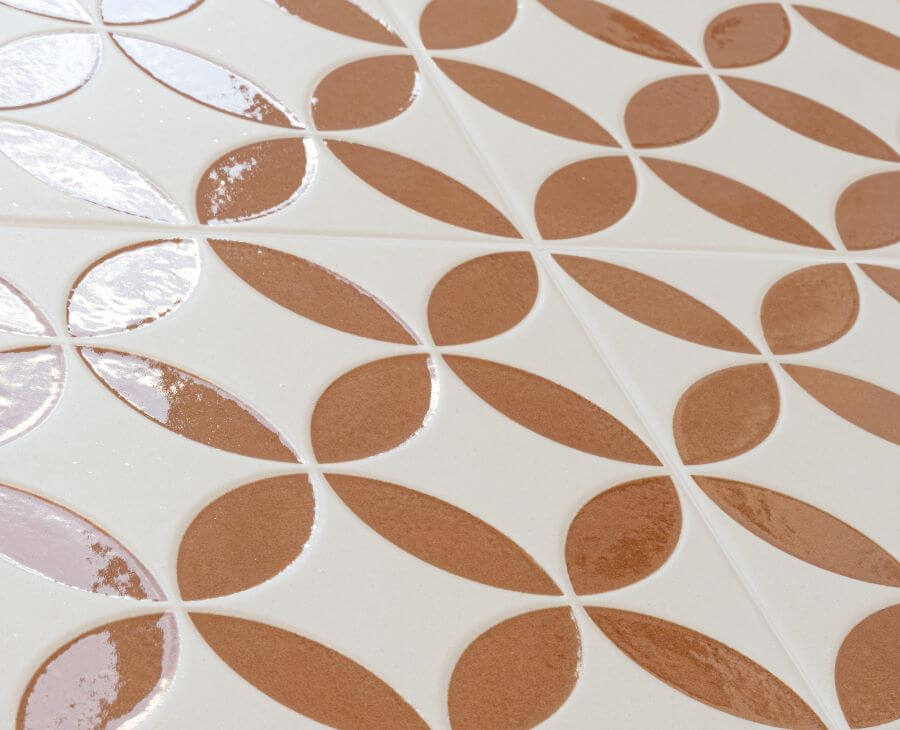 Bloom red porcelain feature tiles
