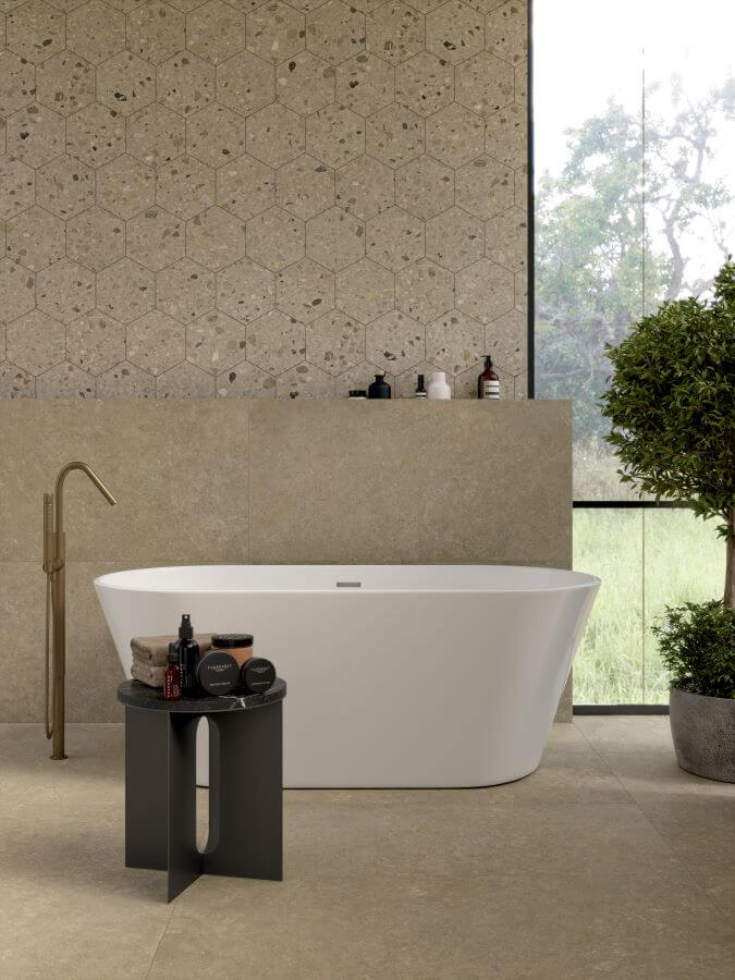 A guide to terrazzo bathroom tiles in porcelain 1
