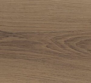 Pecan coloured wood-effect porcelain floor tile swatch.