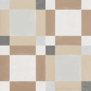 MOTIF-PATTERNED-WALL-TILE-SAND-BLOCK. Image shows beige geometric patterned wall tile swatch