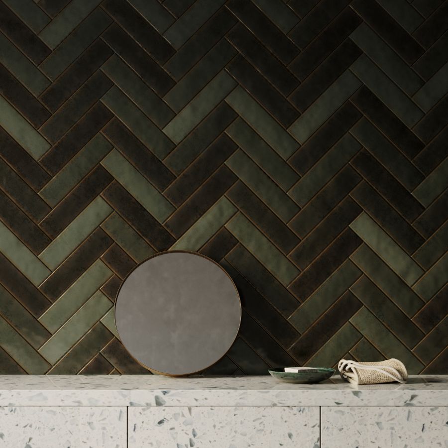 SMITTEN GLOSS PORCELAIN TILE EMERALD