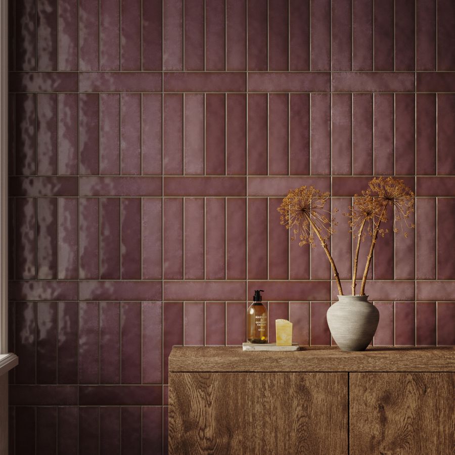 SMITTEN GLOSS PORCELAIN TILE HEATHER