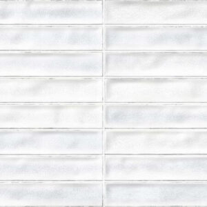 PAPPARDELLE-PORCELAIN-COLOURED-WALL-TILES-SWATCH-CHALK. Image shows swatch of white coloured wall tiles
