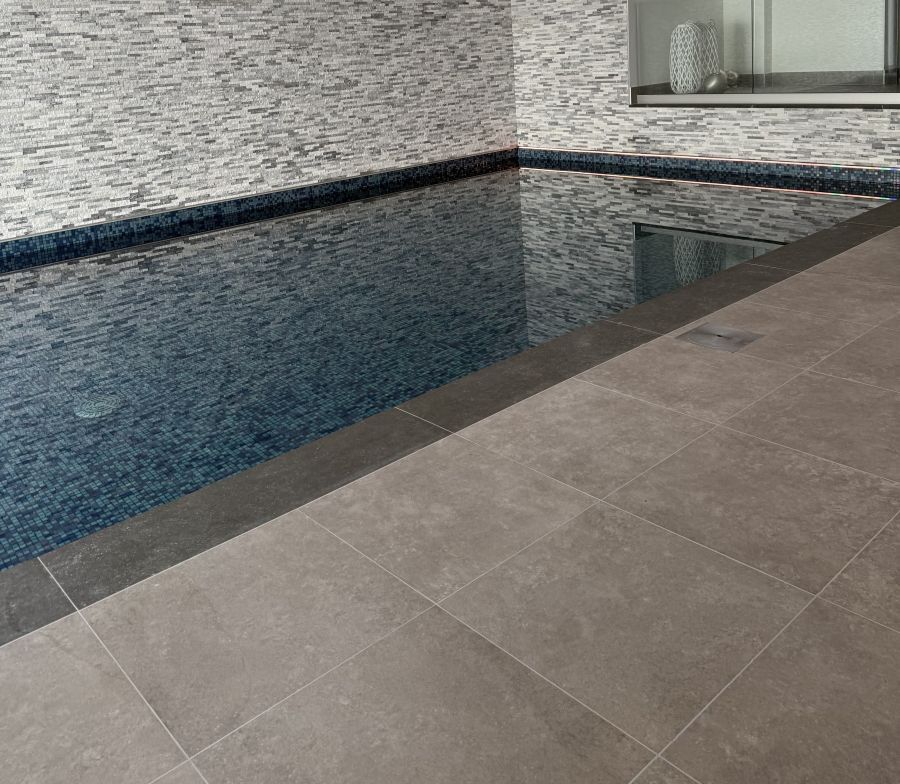 POOL PORCELAIN TILES METRO GREY 4