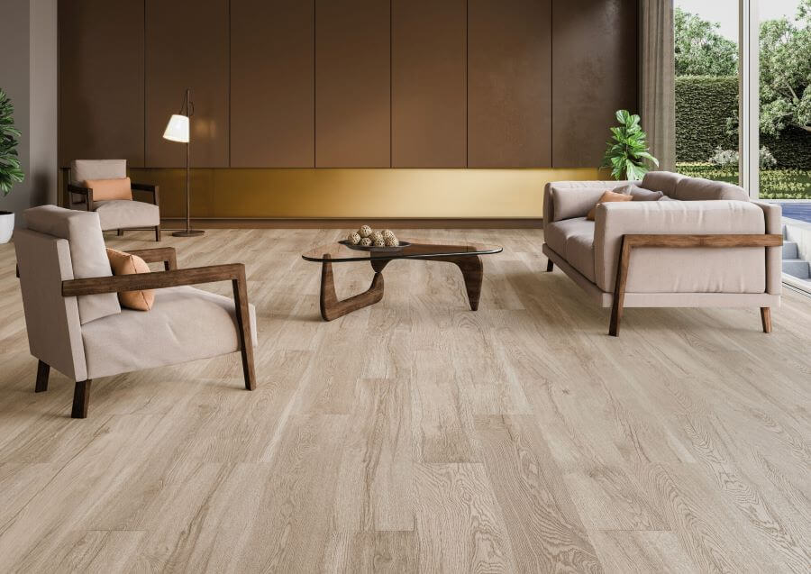 SEASON MODERN PORCELAIN FLOOR TILE TAUPE OAK