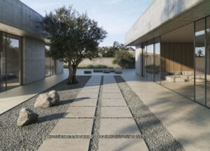 NATURE-1M-X-1M-OUTDOOR-PORCELAIN-TILES-SAND. Image shows a swatch of an outdoor stone effect porcelain tile