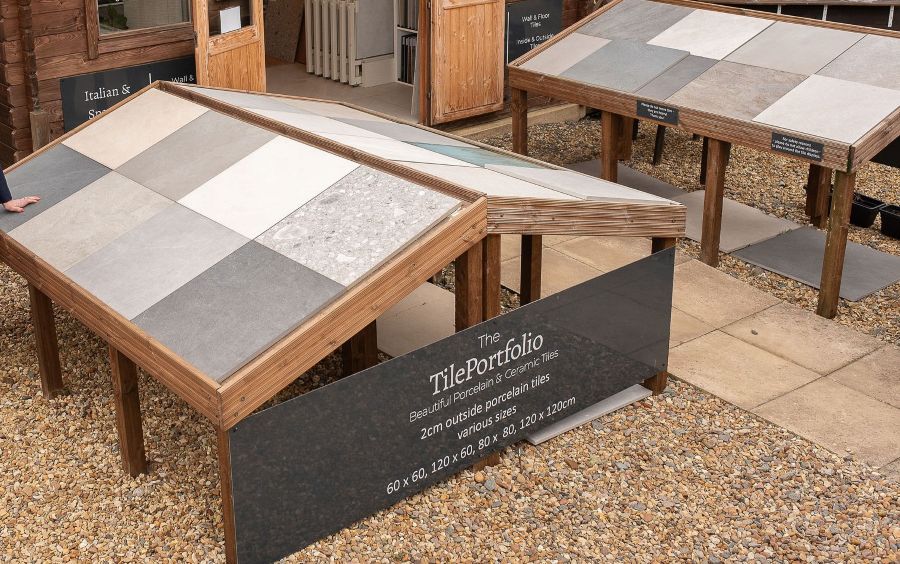 Showroom 11. Image shows outside tiles