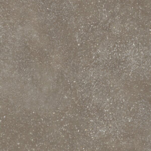 Swatch of Spark stone-look porcelain tile in chocolate colour, 90 x 90 cm.