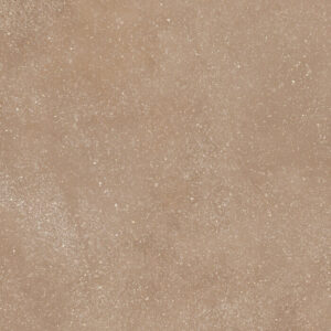 Swatch of Spark stone-look porcelain tile in clay colour, 90 x 90 cm.