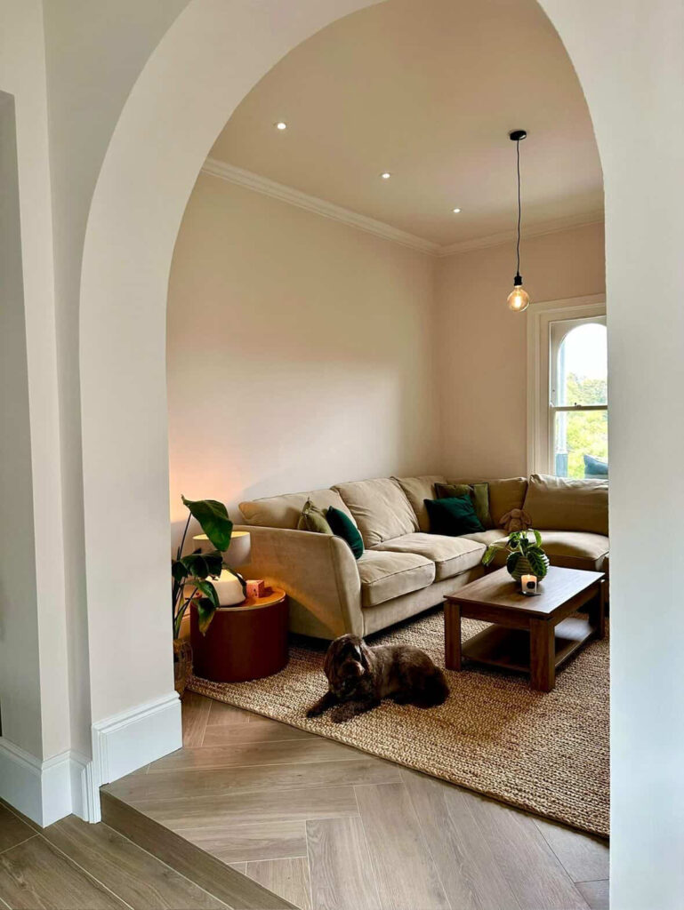 SERENITY TAUPE WOOD EFFECT TILES HERRINGBONE 1