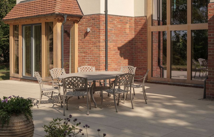FUSION 1200 X 600 STONE EFFECT TILES REAR PATIO ARENA 2